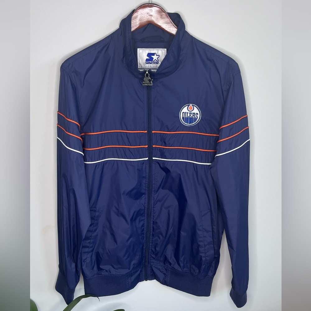 Starter Oilers zip up windbreaker